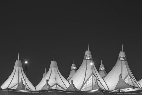 Denver International Airport-Denver-Colorado Black Ornate Wood Framed Art Print with Double Matting by Highsmith, Carol