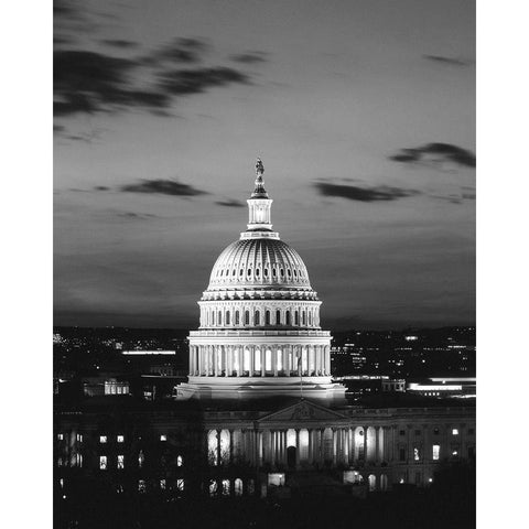 U.S. Capitol-Washington D.C.  White Modern Wood Framed Art Print by Highsmith, Carol