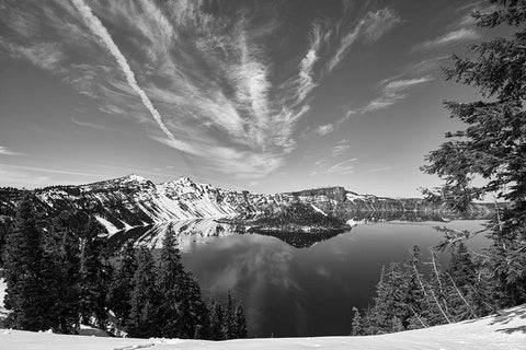 Crater lake Oregon Black Ornate Wood Framed Art Print with Double Matting by Highsmith, Carol