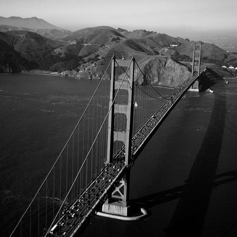 The Golden Gate Bridge Black Modern Wood Framed Art Print with Double Matting by Highsmith, Carol