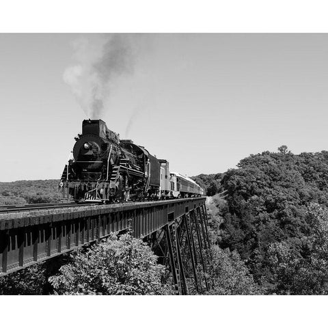 A steam train-Boone County-Iowa Black Modern Wood Framed Art Print with Double Matting by Highsmith, Carol