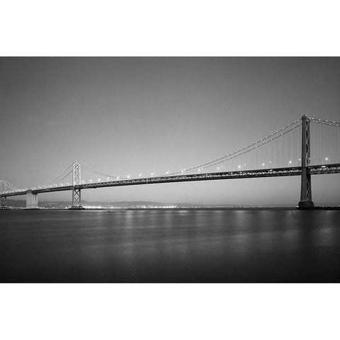 San Francisco-Oakland Bay Bridge at Dawn Black Modern Wood Framed Art Print with Double Matting by Highsmith, Carol