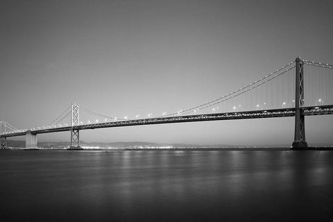 San Francisco-Oakland Bay Bridge at Dawn Black Ornate Wood Framed Art Print with Double Matting by Highsmith, Carol