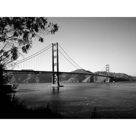 The Golden Gate Bridge Black Modern Wood Framed Art Print with Double Matting by Highsmith, Carol