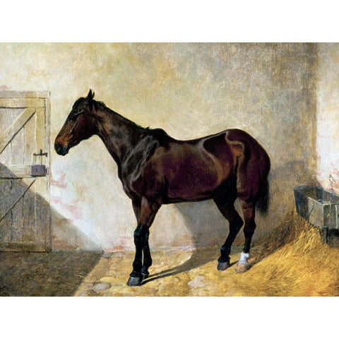 Horse Gold Ornate Wood Framed Art Print with Double Matting by Herring, John Frederick