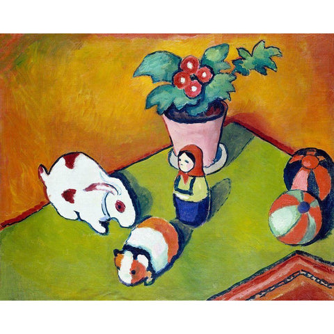 Little Walters Toys Black Modern Wood Framed Art Print with Double Matting by Macke, August