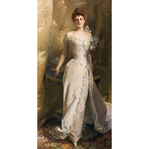 Portrait of Lisa Colt Curtis Black Modern Wood Framed Art Print with Double Matting by Sargent, John Singer