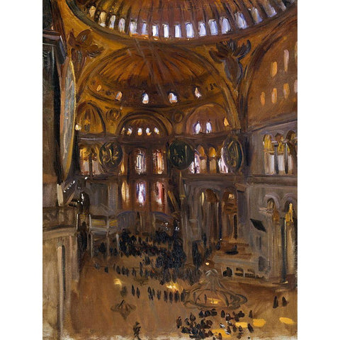 Santa Sofia White Modern Wood Framed Art Print by Sargent, John Singer