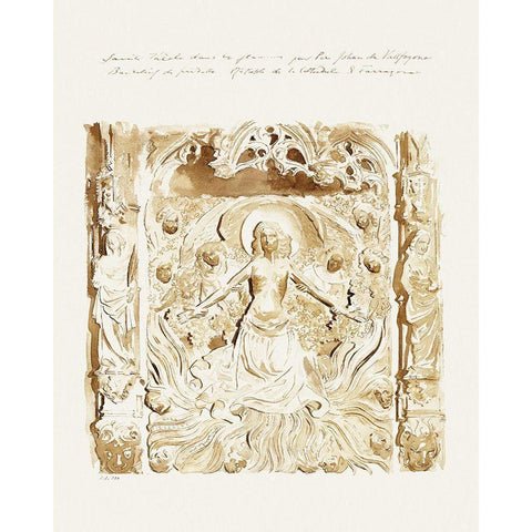 Predella of an Altar-Cathedral-Tarragon Black Modern Wood Framed Art Print with Double Matting by Sargent, John Singer