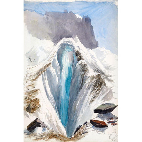 Eismeer-Grindelwald Black Modern Wood Framed Art Print with Double Matting by Sargent, John Singer