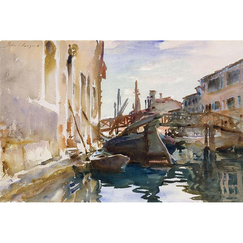 Giudecca White Modern Wood Framed Art Print by Sargent, John Singer