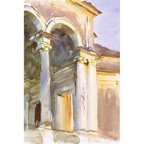 Loggia-Villa Giulia-Rome Black Modern Wood Framed Art Print with Double Matting by Sargent, John Singer