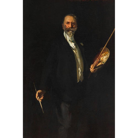 William M. Chase Gold Ornate Wood Framed Art Print with Double Matting by Sargent, John Singer