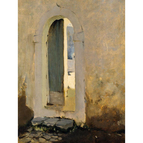 Open Doorway-Morocco Black Modern Wood Framed Art Print with Double Matting by Sargent, John Singer