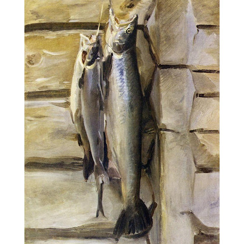 Angling in British Art Through Five Centuries Gold Ornate Wood Framed Art Print with Double Matting by Sargent, John Singer