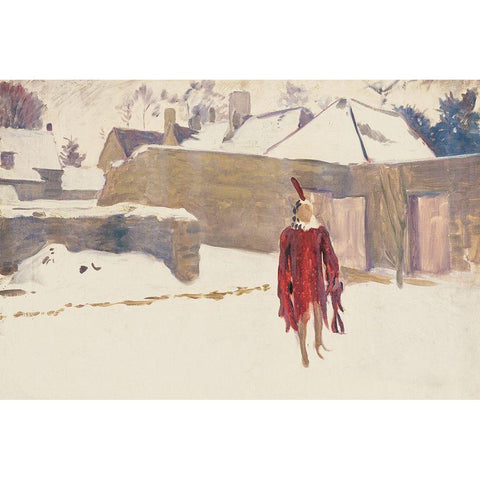 Mannikin in the Snow White Modern Wood Framed Art Print by Sargent, John Singer