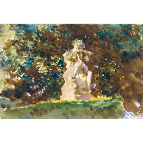 Boboli Garden-Florence Gold Ornate Wood Framed Art Print with Double Matting by Sargent, John Singer