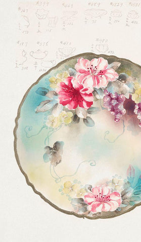 Design for a Noritake Plate I White Modern Wood Framed Art Print with Double Matting by Noritake Designs