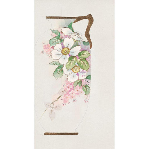 Design for a Noritake Ewer II Gold Ornate Wood Framed Art Print with Double Matting by Noritake Designs