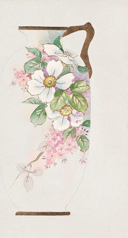 Design for a Noritake Ewer II Black Ornate Wood Framed Art Print with Double Matting by Noritake Designs