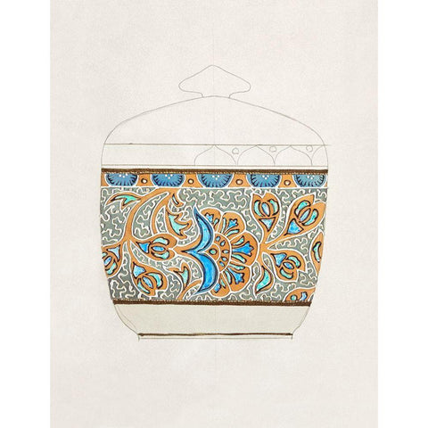 Design for a Noritake Sugar Bowl IV Black Modern Wood Framed Art Print with Double Matting by Noritake Designs