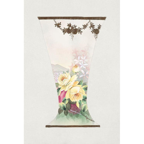 Design for a Noritake Vase II Black Modern Wood Framed Art Print by Noritake Designs