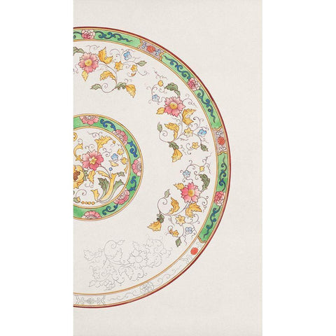 Design for a Noritake Plate VI Black Modern Wood Framed Art Print with Double Matting by Noritake Designs