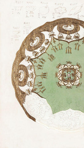 Design for a Noritake Plate VII White Modern Wood Framed Art Print with Double Matting by Noritake Designs