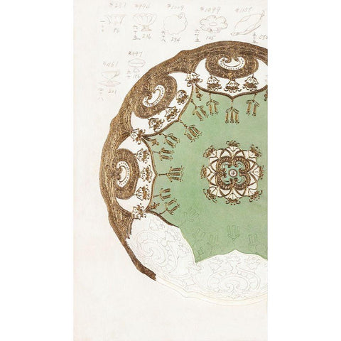 Design for a Noritake Plate VII Gold Ornate Wood Framed Art Print with Double Matting by Noritake Designs