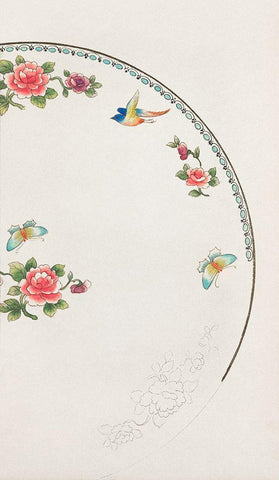 Design for a Noritake Plate XI White Modern Wood Framed Art Print with Double Matting by Noritake Designs