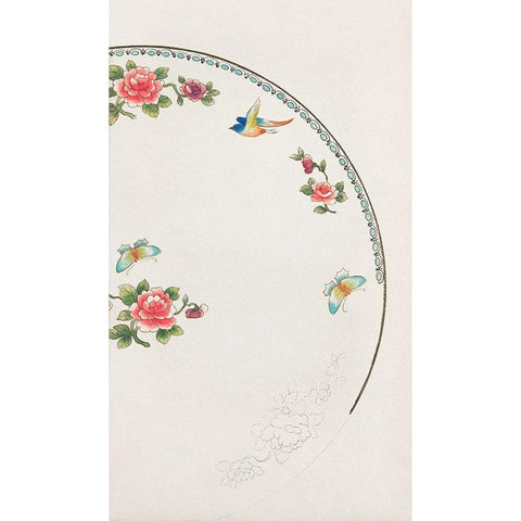 Design for a Noritake Plate XI Black Modern Wood Framed Art Print by Noritake Designs