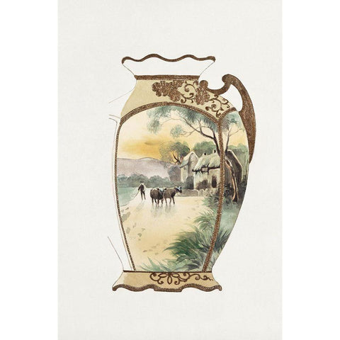 Design for a Noritake Jug IV White Modern Wood Framed Art Print by Noritake Designs