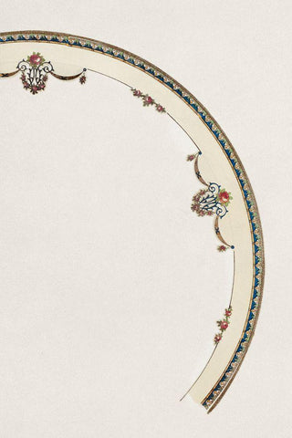 Design for a Noritake Plate XIV Black Ornate Wood Framed Art Print with Double Matting by Noritake Designs
