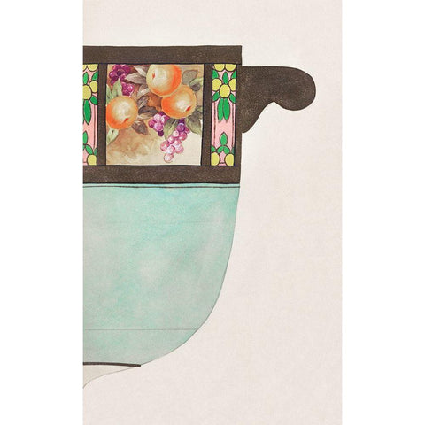 Design for a Noritake Jar Black Modern Wood Framed Art Print by Noritake Designs