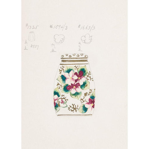 Design for Noritake Lidded Jar II White Modern Wood Framed Art Print by Noritake Designs