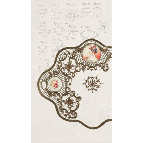 Design for a Noritake Platter III Black Modern Wood Framed Art Print with Double Matting by Noritake Designs