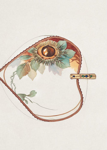 Design for a Noritake Heart-shaped Box Black Ornate Wood Framed Art Print with Double Matting by Noritake Designs