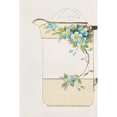 Design for a Noritake Pitcher II Black Modern Wood Framed Art Print by Noritake Designs