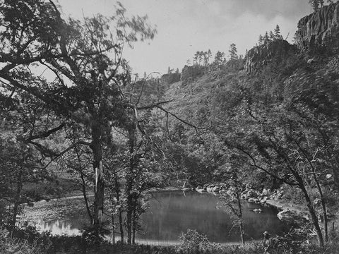 Apache Lake-Sierra Blanca Range-Arizona Black Ornate Wood Framed Art Print with Double Matting by OSullivan, Timothy H