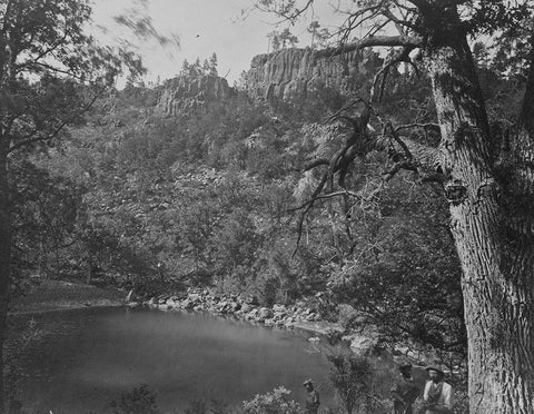 View on Apache Lake-Sierra Blanca Range-Arizona Black Ornate Wood Framed Art Print with Double Matting by OSullivan, Timothy H