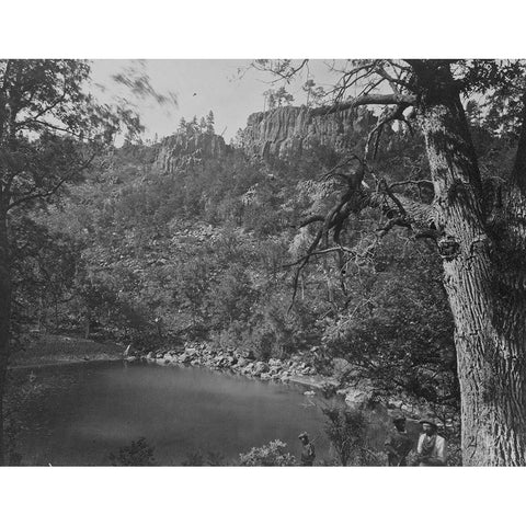 View on Apache Lake-Sierra Blanca Range-Arizona Black Modern Wood Framed Art Print with Double Matting by OSullivan, Timothy H