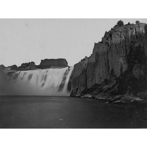 Shoshone Falls-Idaho White Modern Wood Framed Art Print by OSullivan, Timothy H