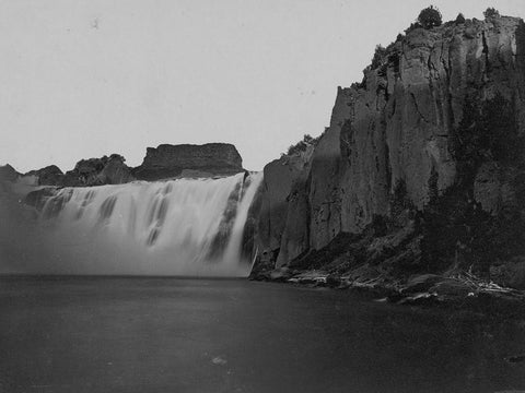 Shoshone Falls-Idaho Black Ornate Wood Framed Art Print with Double Matting by OSullivan, Timothy H