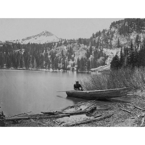 Cottonwood Lake-Utah White Modern Wood Framed Art Print by OSullivan, Timothy H