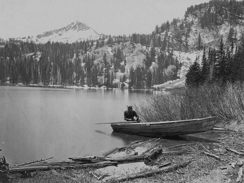 Cottonwood Lake-Utah Black Ornate Wood Framed Art Print with Double Matting by OSullivan, Timothy H