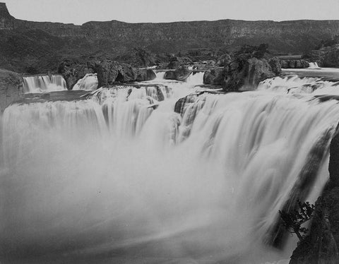 Shoshone Falls-Idaho White Modern Wood Framed Art Print with Double Matting by OSullivan, Timothy H