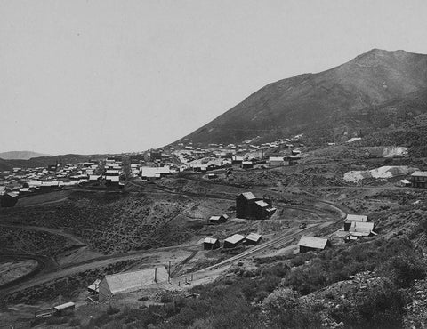 Virginia City-Nevada Black Ornate Wood Framed Art Print with Double Matting by OSullivan, Timothy H