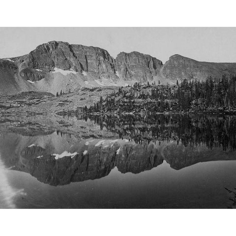 Lake Lall-Uinta Mountains-Utah White Modern Wood Framed Art Print by OSullivan, Timothy H