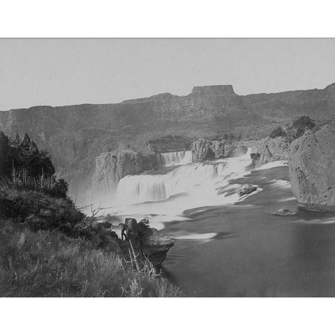 Shoshone Falls-Idaho White Modern Wood Framed Art Print by OSullivan, Timothy H