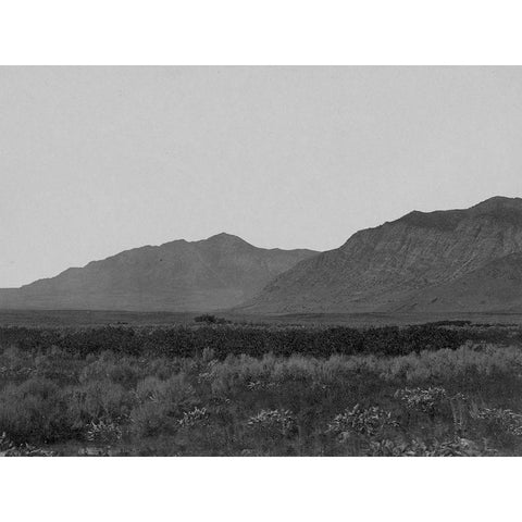 Wahsatch Mountains from Ogden-Utah Black Modern Wood Framed Art Print with Double Matting by OSullivan, Timothy H